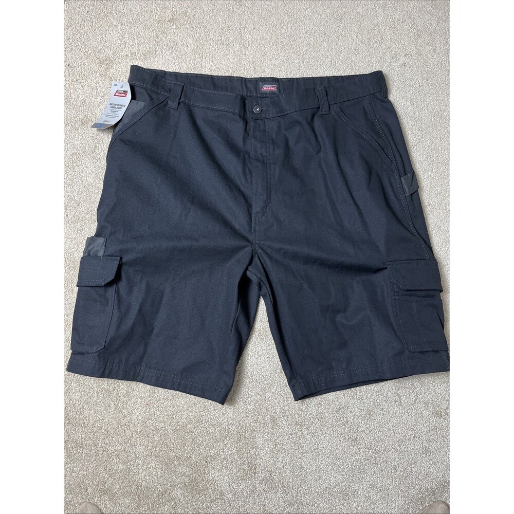NWT Dickies Ripstop Ultimate Cargo Shorts Relax Fit Black Temp Control Sz 44x11”